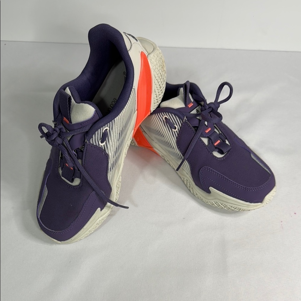 adidas Purple and Cream Sneakers with Mesh Upper